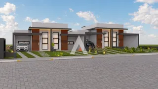 Fachada moderna de uma casa residencial em Lajeado, Brasil.