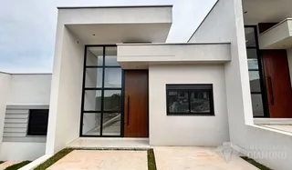 Fachada moderna de uma residência em Lajeado, Brasil.