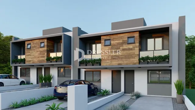 Fachada moderna de uma residência em Lajeado, Brasil.