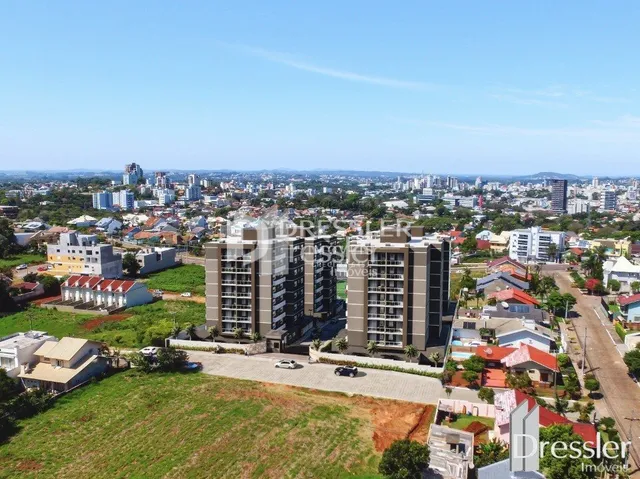 Vista aérea de uma área residencial em Lajeado, Brasil.