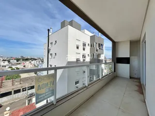 Vista da fachada de um prédio residencial em Lajeado, Brasil.