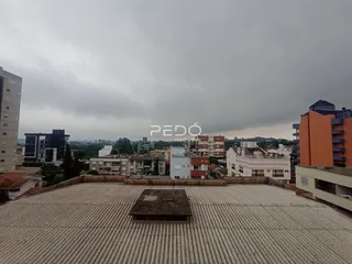 Vista panorâmica de um telhado de edifício em Lajeado, Brasil.