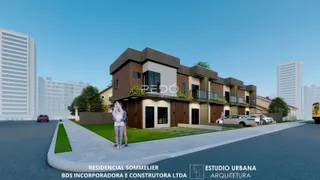 Fachada de uma residência moderna em Lajeado, Brasil.