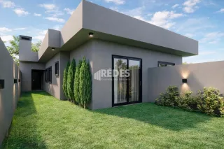 Fachada moderna de uma residência em Lajeado, Brasil.