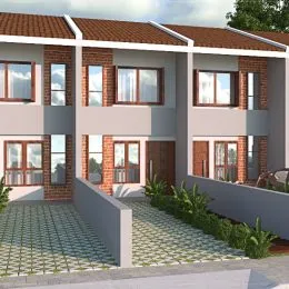 Fachada de uma casa residencial com telhado de telhas vermelhas em Lajeado, Brasil.