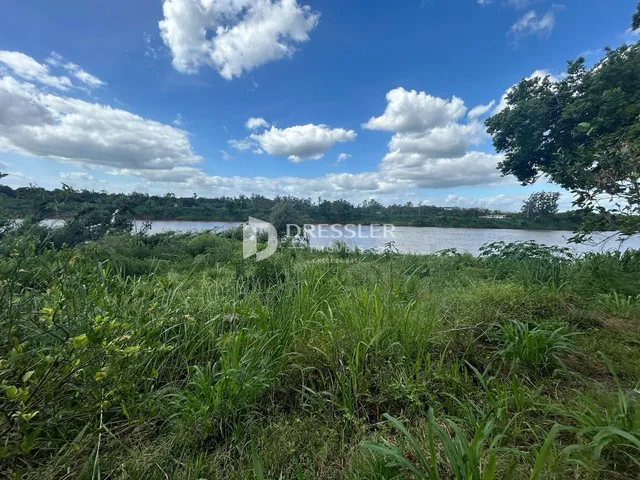 Vista de paisagem com vegetação densa e corpo d'água em Lajeado, Brasil.