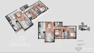 Planta baixa de uma residência em Lajeado.