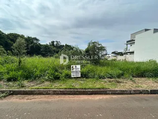 Vista da propriedade com vegetação e estrada no primeiro plano.
