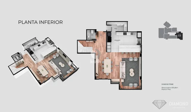 Apartamento com 3 dormitórios, foto 3