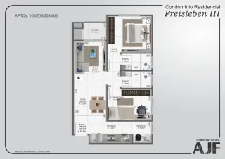 Apartamento com 2 dormitórios, foto 3