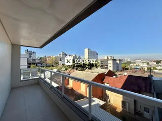 Vista panorâmica da cidade de Lajeado observada a partir de um balcão.