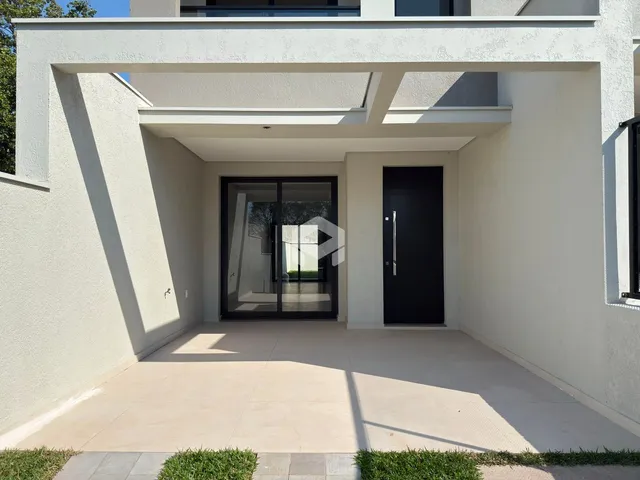 Fachada moderna de uma residência em Lajeado, Brasil.