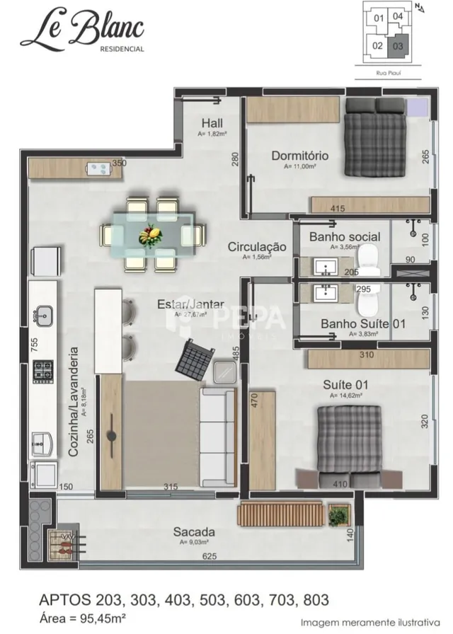 Apartamento com 2 dormitórios, foto 3