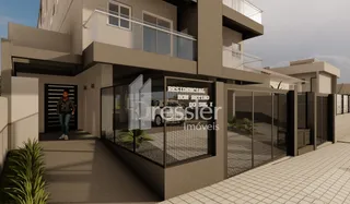 A fachada de uma residência moderna em Lajeado, Brasil.