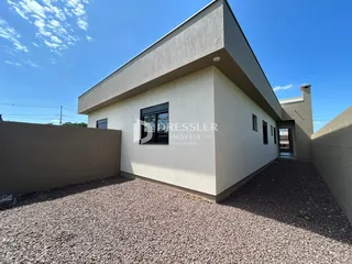 Fachada externa de uma residência em Lajeado, Brasil.