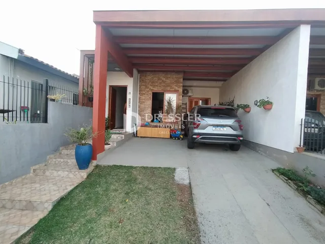 Vista da fachada de uma residência em Lajeado, Brasil.