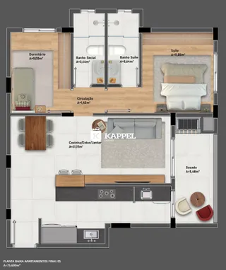 Apartamento com 1 dormitório, foto 12