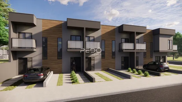Fachada moderna de um imóvel residencial em Lajeado, Brasil.