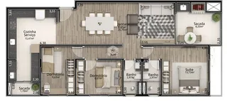 Apartamento com 3 dormitórios, foto 8