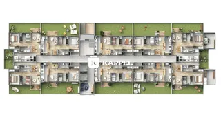 Planta baixa de um imóvel residencial mostrando a disposição dos cômodos e áreas externas.