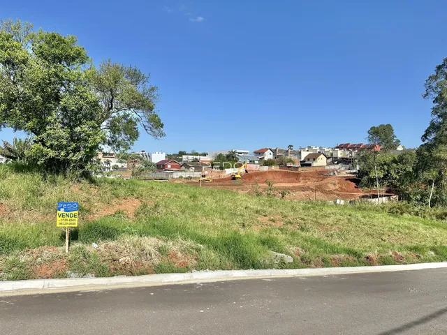 Vista externa de uma propriedade com vegetação e área de construção ao fundo.