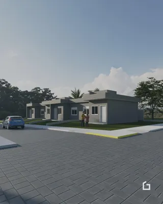 Fachada moderna de uma residência em Lajeado, Brasil.