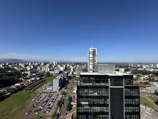 Vista aérea de uma área residencial em Lajeado, Brasil.