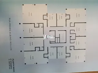 Planta baixa da residência na Rua Pedro Albino Muller.