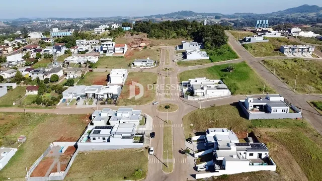 Vista aérea de casas em Lajeado, Brasil.