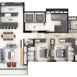 Apartamento com 3 dormitórios, foto 49