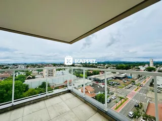 Vista panorâmica da área de lazer e da paisagem urbana de Lajeado.