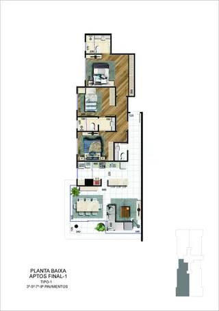 Apartamento com 1 dormitório, foto 4