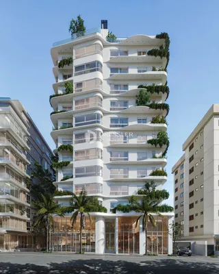 Fachada moderna de um edifício residencial em Lajeado, Brasil.