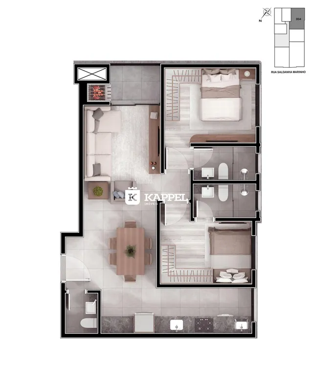 Apartamento com 2 dormitórios, foto 2