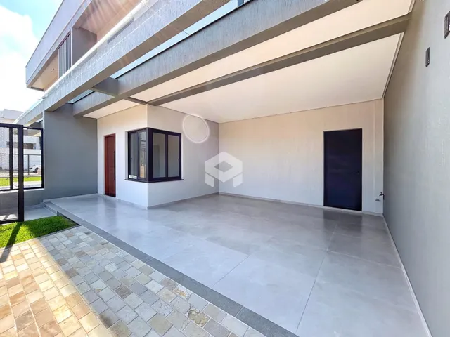 Vista da fachada de uma residência em Lajeado, Brasil.