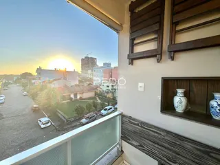 Vista da rua e casas em Lajeado, Brasil, vista da varanda.