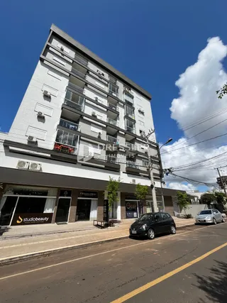 A fachada de um prédio residencial em Lajeado, Brasil.