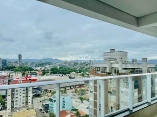 Vista da cidade de Lajeado, Brasil, a partir de um terraço.
