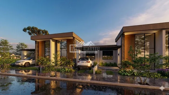 Fachada moderna de uma residência em Lajeado, Brasil.