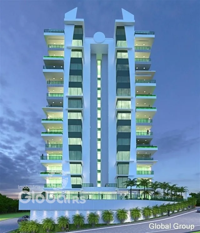 Fachada de um edifício residencial moderno em Lajeado, Brasil.