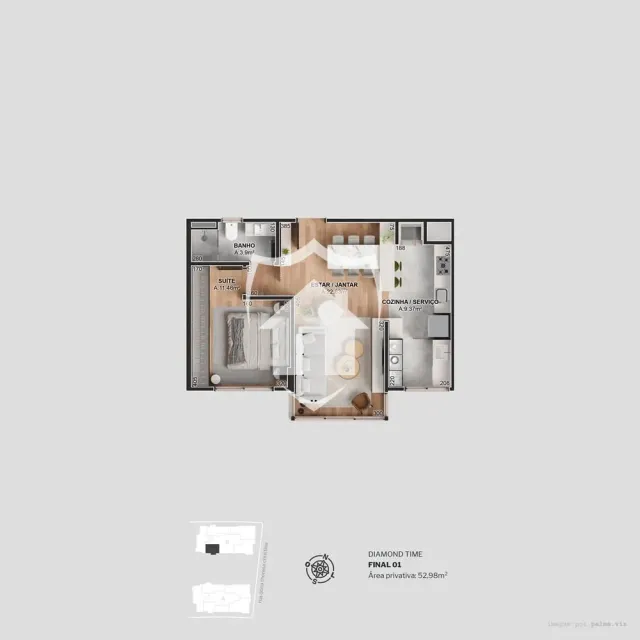 Apartamento com 1 dormitório, foto 3