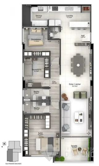 Apartamento com 3 dormitórios, foto 24