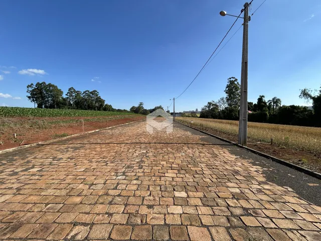 Uma estrada pavimentada se estende por campos agrícolas.