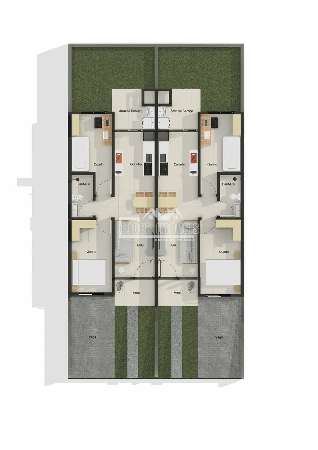 Casa geminada com 2 dormitórios, foto 2