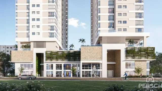 Fachada moderna de um edifício residencial em Lajeado, Brasil.