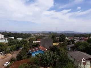Vista aérea de uma área residencial em Lajeado, Brasil.