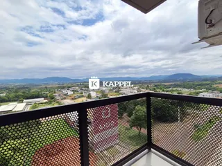 Vista panorâmica da paisagem urbana e montanhosa de Lajeado.