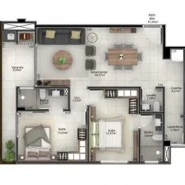 Apartamento com 2 dormitórios, foto 4