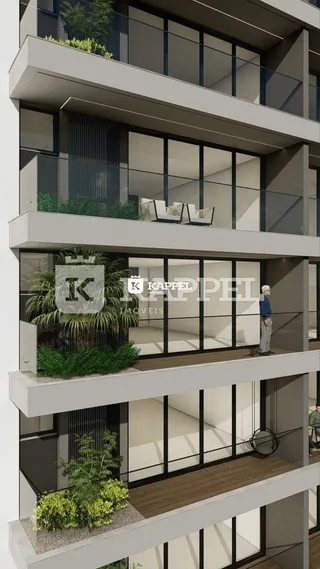 Fachada moderna de um prédio residencial em Lajeado, Brasil, com varandas.