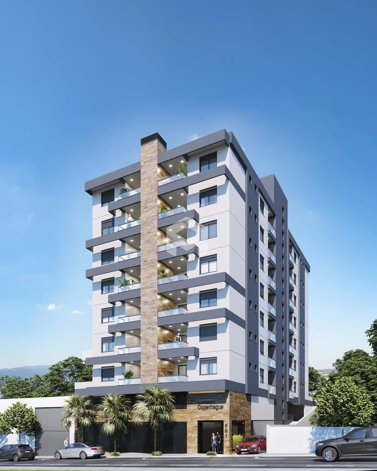 Fachada de um prédio residencial em Lajeado, Brasil.